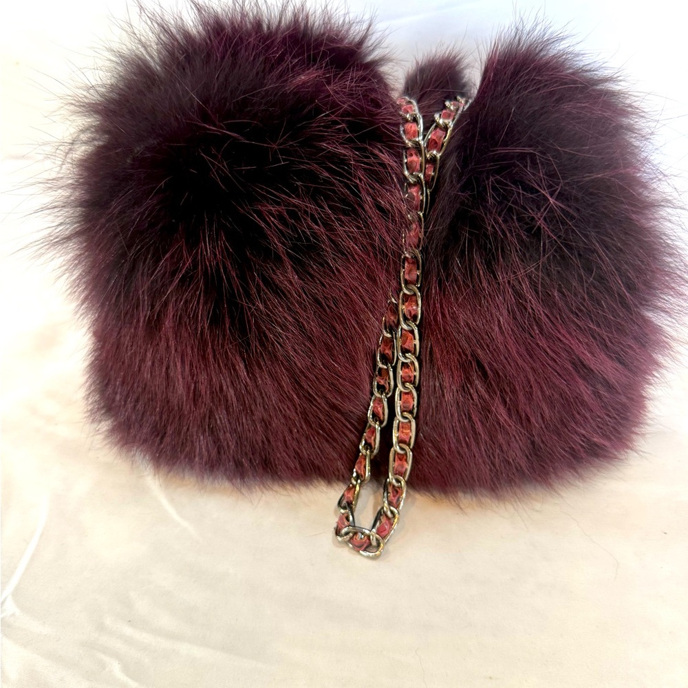 Authentic Purple Fur Prada Bag